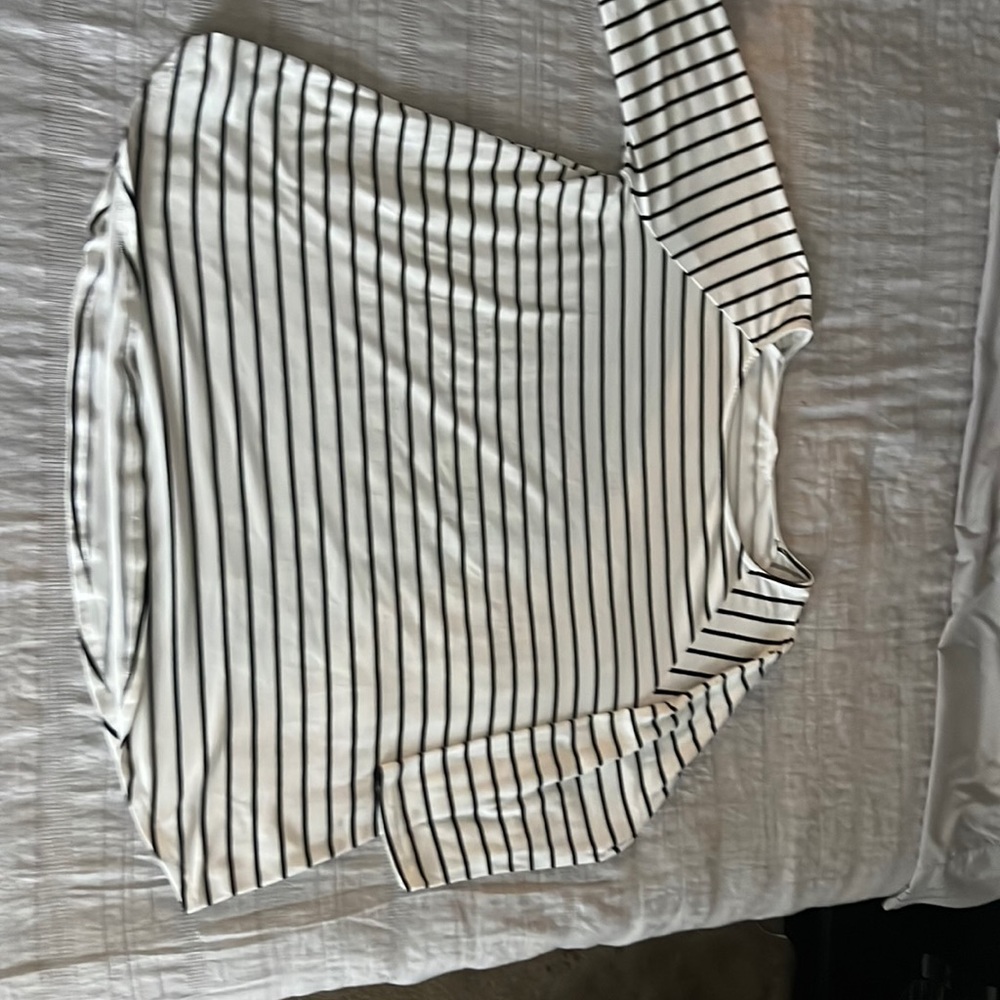 Plus size ladies striped tunic
